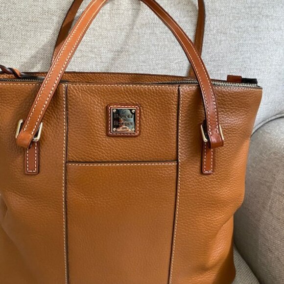 Dooney & Bourke Handbags - Dooney & Bourke Pebble Grain Lexington Tote Caramel